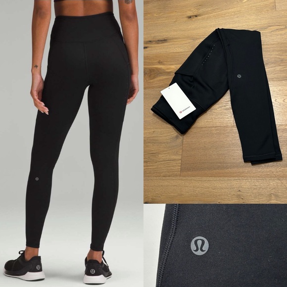 Lululemon Fast and Free black running leggings - fleece - Picture 1 of 11